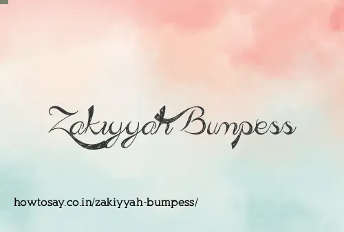 Zakiyyah Bumpess