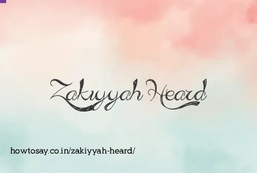 Zakiyyah Heard