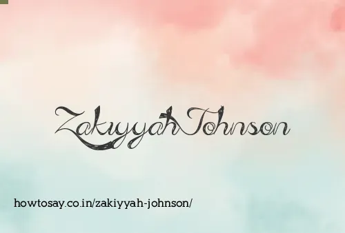 Zakiyyah Johnson