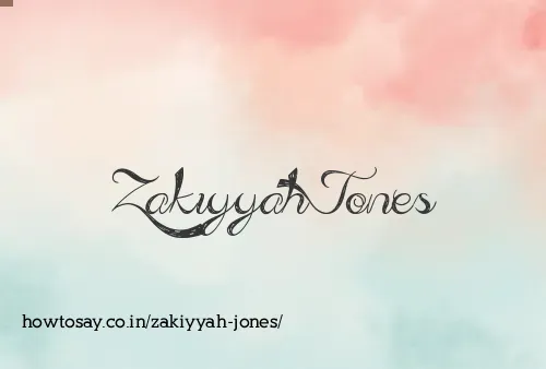 Zakiyyah Jones