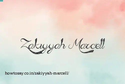 Zakiyyah Marcell