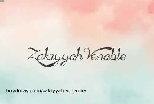 Zakiyyah Venable
