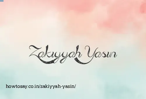 Zakiyyah Yasin