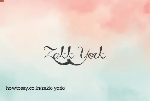 Zakk York