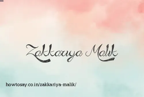 Zakkariya Malik