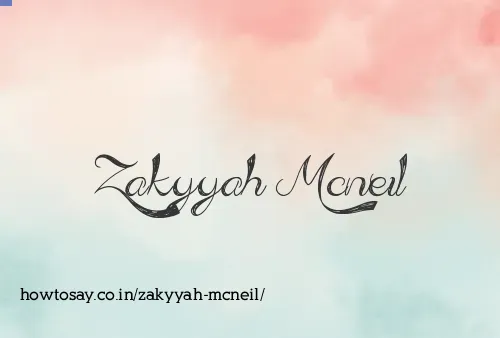 Zakyyah Mcneil