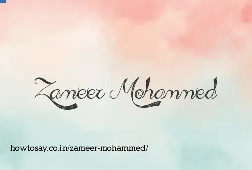 Zameer Mohammed