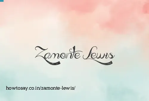 Zamonte Lewis