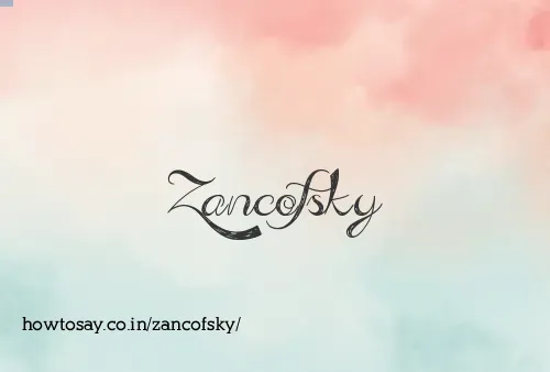 Zancofsky