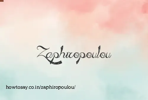 Zaphiropoulou