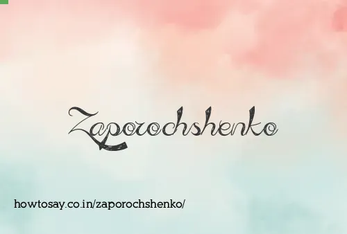 Zaporochshenko