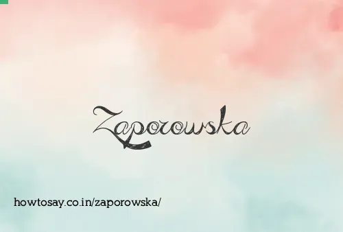 Zaporowska