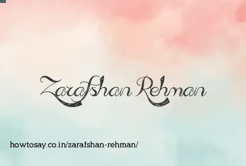Zarafshan Rehman