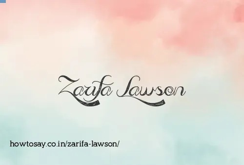 Zarifa Lawson