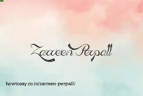 Zarreen Perpall