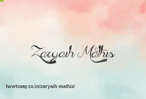 Zaryaih Mathis