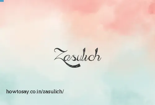 Zasulich