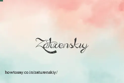 Zaturenskiy