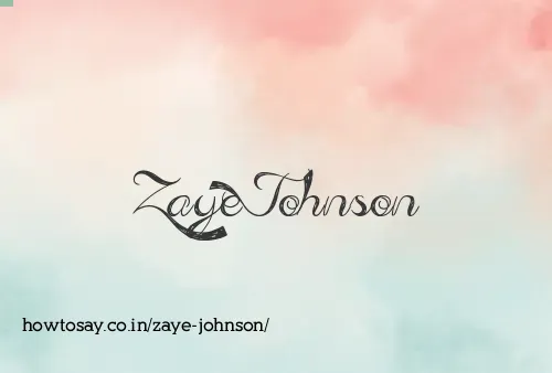 Zaye Johnson