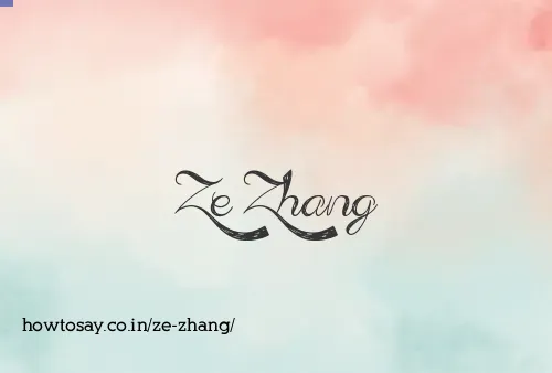 Ze Zhang