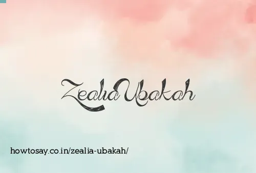 Zealia Ubakah