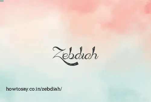 Zebdiah