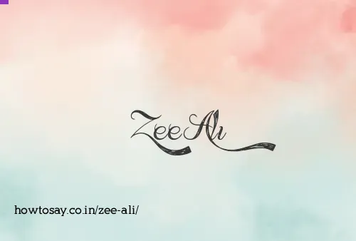 Zee Ali