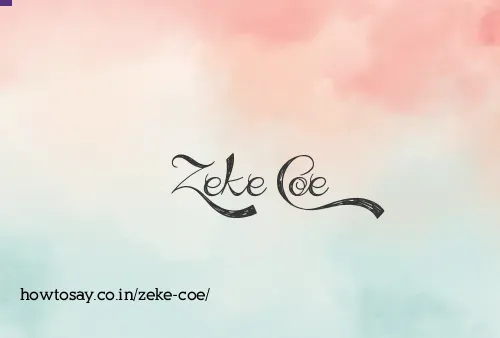 Zeke Coe