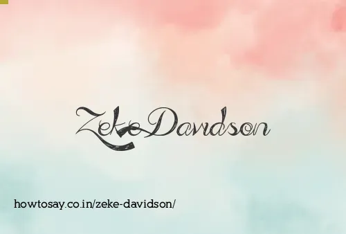 Zeke Davidson