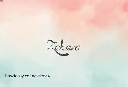 Zekova