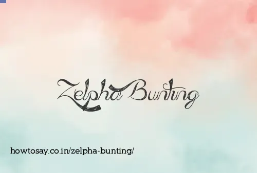 Zelpha Bunting
