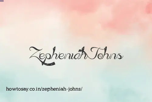 Zepheniah Johns