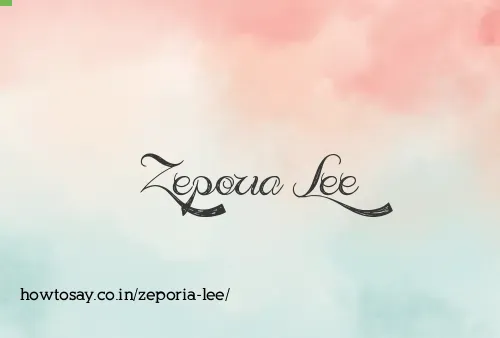 Zeporia Lee