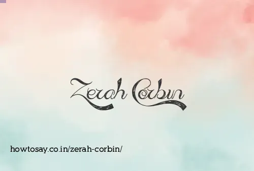 Zerah Corbin