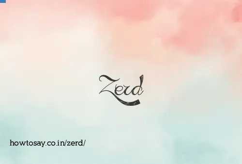 Zerd