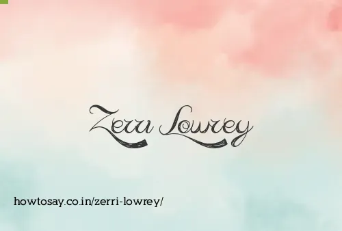 Zerri Lowrey
