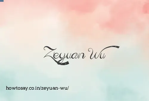Zeyuan Wu