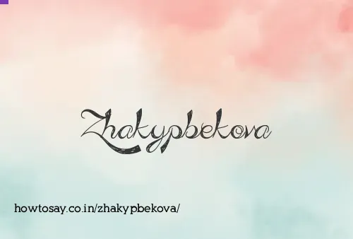 Zhakypbekova