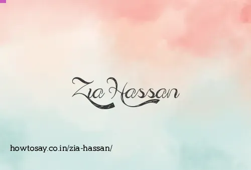 Zia Hassan