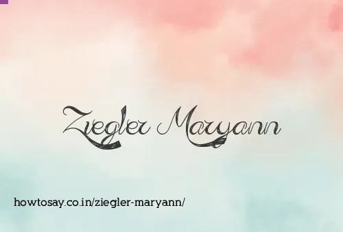 Ziegler Maryann
