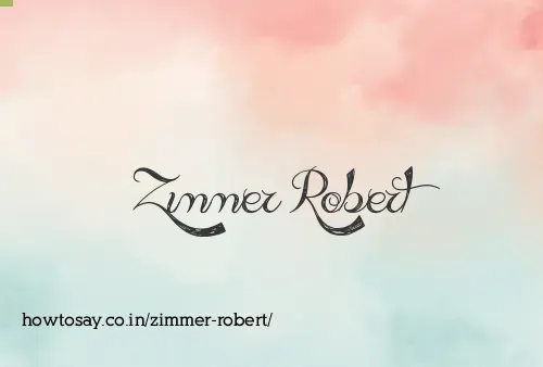 Zimmer Robert