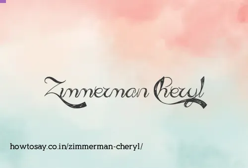 Zimmerman Cheryl