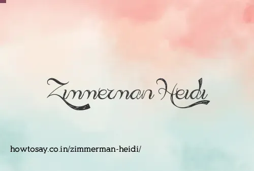 Zimmerman Heidi