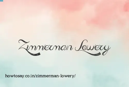 Zimmerman Lowery