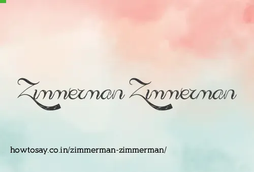 Zimmerman Zimmerman