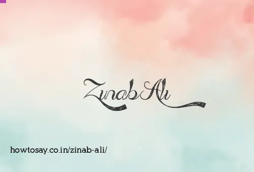 Zinab Ali