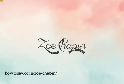 Zoe Chapin