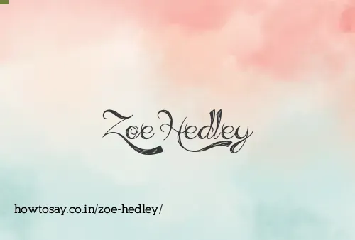 Zoe Hedley