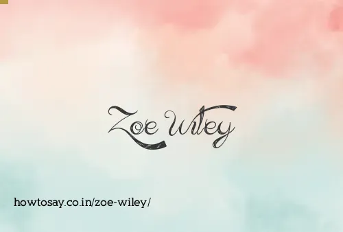 Zoe Wiley