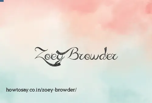 Zoey Browder
